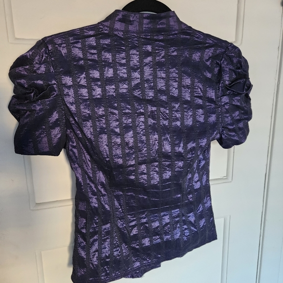 Vintage 90s Y2K Puff Sleeve Top - Picture 3 of 3